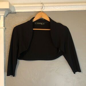 Pinup Girl Couture | Pinup Girl Clothing | Laura Byrnes Black Small / Med Bolero